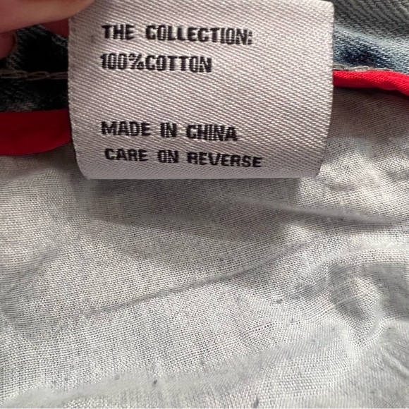 Encrypted Acid Wash Blue Denim Jeans Junior Size 16 - Picture 7 of 9